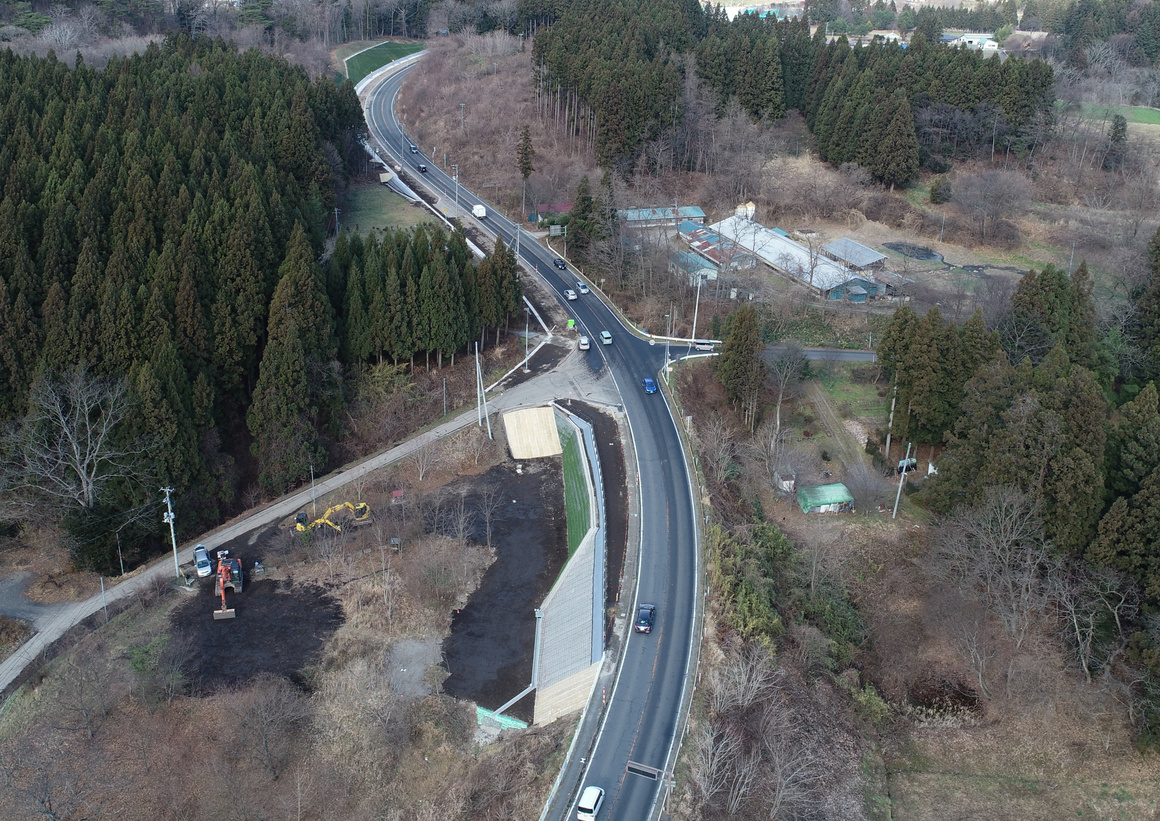 左又沢治山工事現場