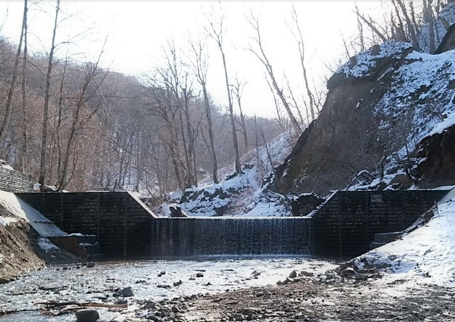左又沢治山工事現場